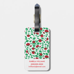 Frida Kahlo   Skulls & Roses Luggage Tag
