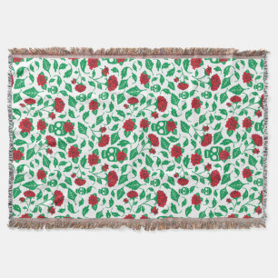 Frida Kahlo   Skulls & Roses Throw Blanket