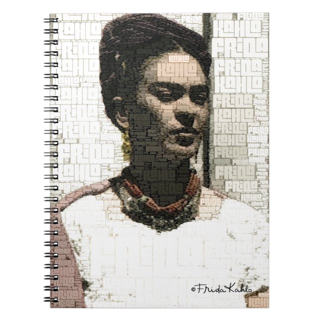 Frida Kahlo Textile Portrait Notebook (Front)