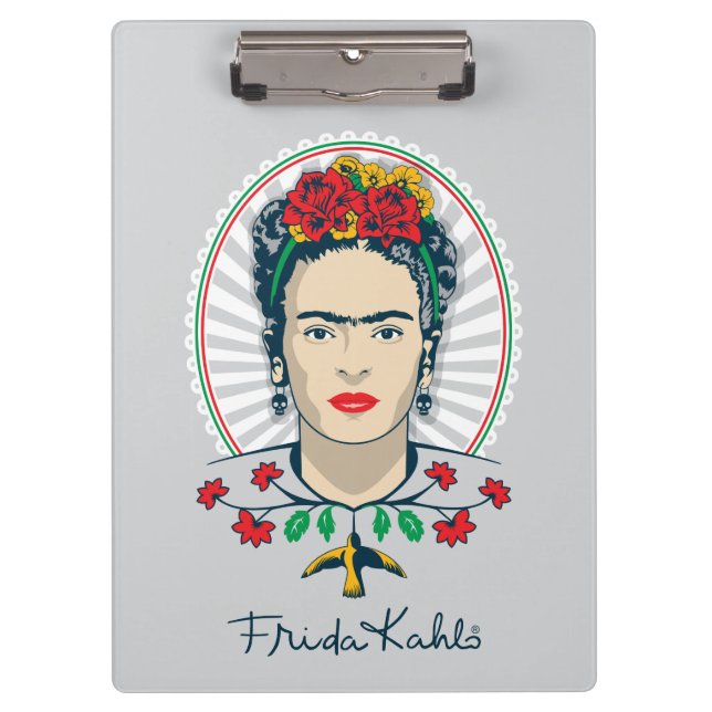 Frida Kahlo | Vintage Floral Clipboard (Front)