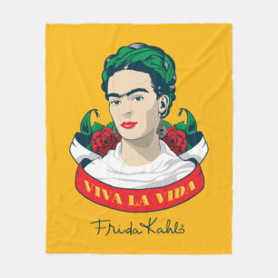 Frida Kahlo   Viva la Vida Fleece Blanket
