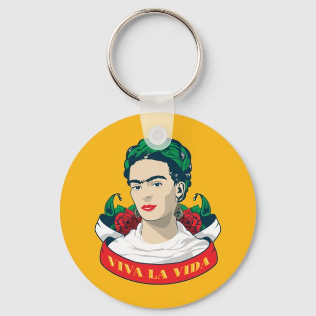 Frida Kahlo | Viva la Vida Keychain (Front)