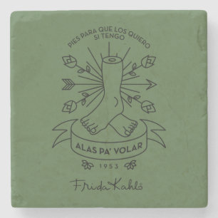 Frida Kahlo Wings to Fly Stone Coaster