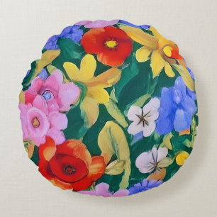 Frida Karlo Design Round Pillow