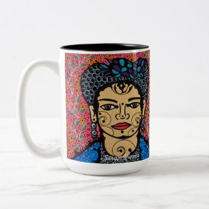 Frida Khalo Two-Tone Coffee Mug