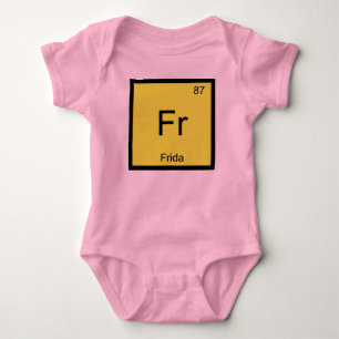 Frida Name Chemistry Element Periodic Table Baby Bodysuit