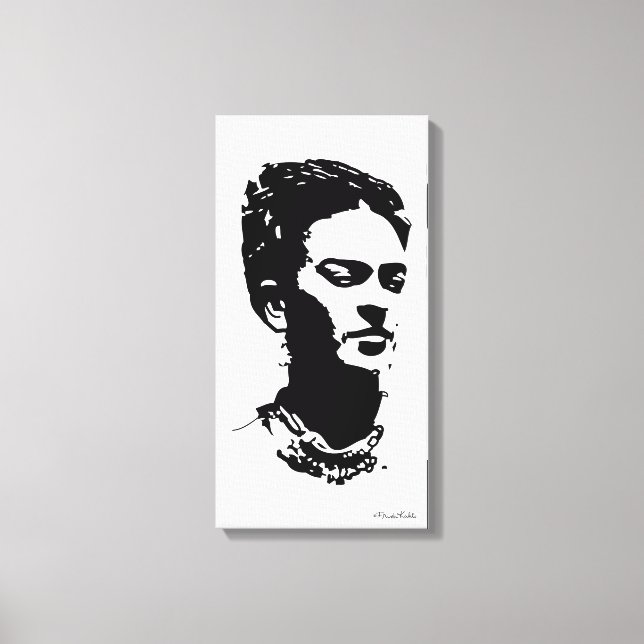 Frida Shadow Portrait Canvas Print (Front)