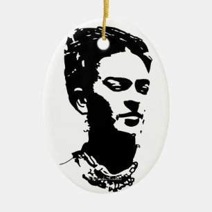 Frida Shadow Portrait Ceramic Ornament