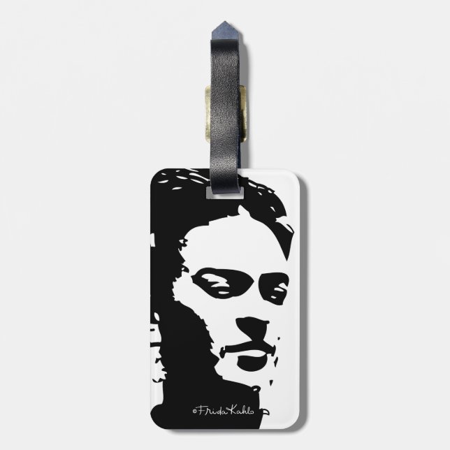 Frida Shadow Portrait Luggage Tag (Back Vertical)