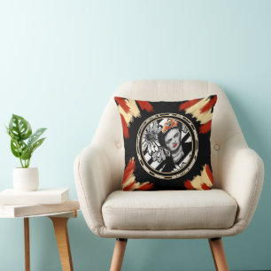 Frida Wash colours Throw Pillow