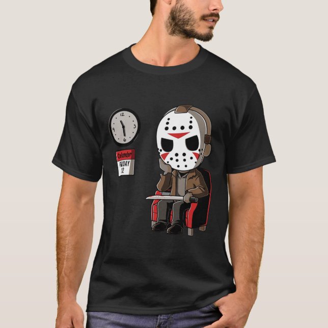 Friday 12th Funny Halloween Horror Movie Humour Me T-Shirt (Front)