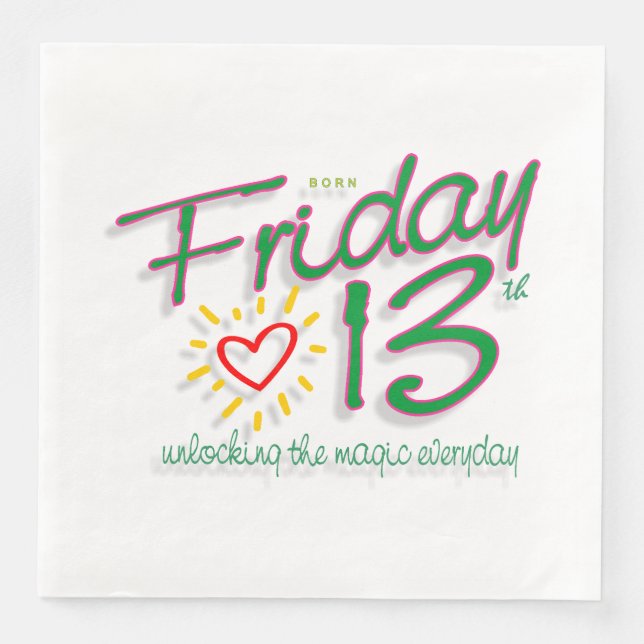 Friday 13th napkin (Front)