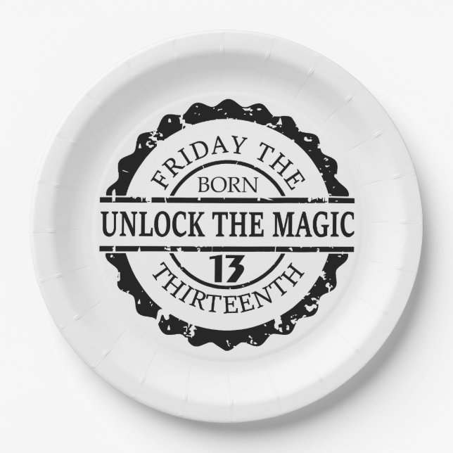 Friday 13th paper plate (Front)