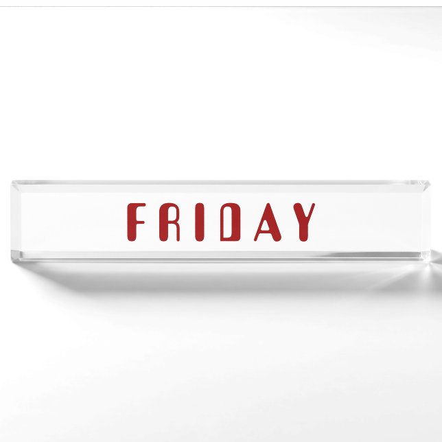 Friday Amelia Desk Nameplate by Janz (Front)