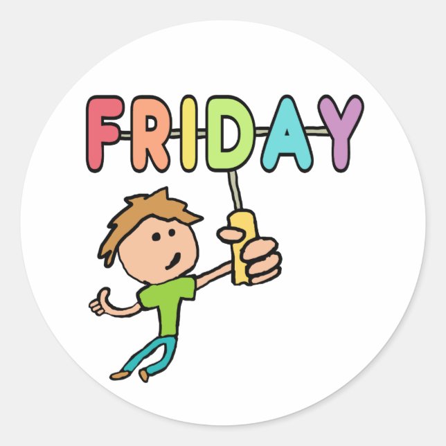 Friday Classic Round Sticker (Front)