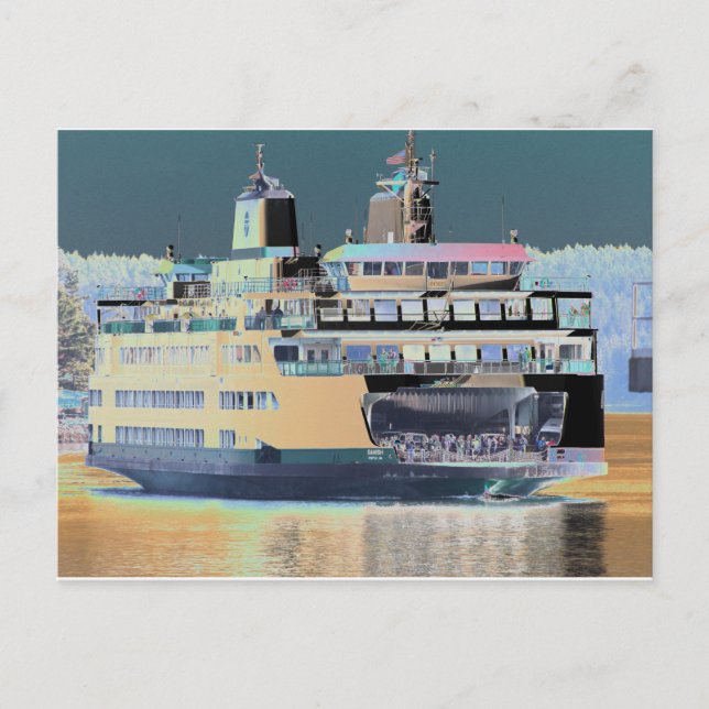 Friday Harbour Ferry San Juan Island - The Samish Postcard (Front)