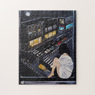 Friday Night Painting by Alfred Fox Poster Jigsaw Puzzle