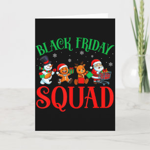Friday Shopng Squad Christmas Black Shopng Family  Card
