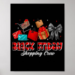 Friday Shopng Squad Christmas Black Shopng Family  Poster