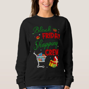 Friday Shopping Crew Christmas Black Shopping Pyja Sweatshirt