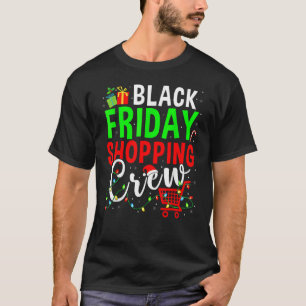 Friday Shopping Crew Christmas Lights Black Shoppi T-Shirt