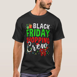 Friday Shopping Crew Christmas Lights Black Shoppi T-Shirt