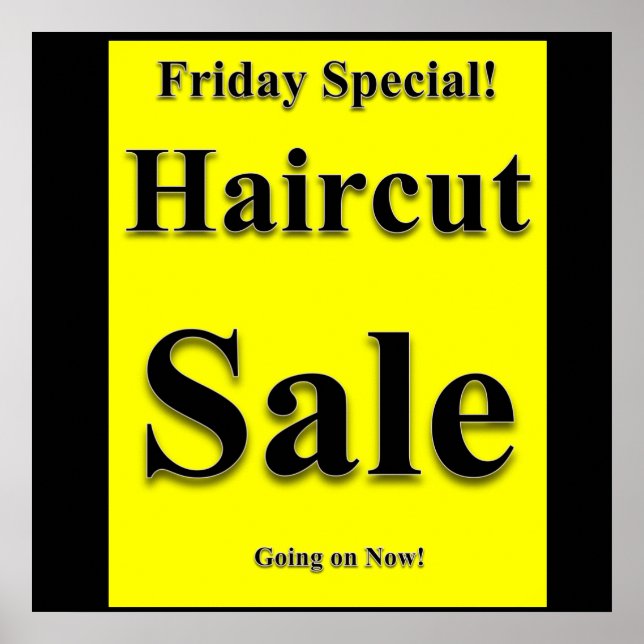 Friday Special Haircut Sale Poster Matte (Front)