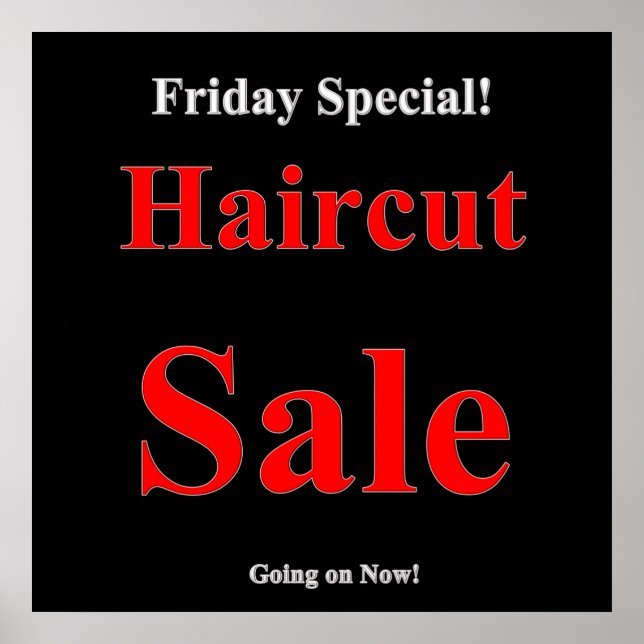 Friday Special Haircut Sale Poster Matte (Front)