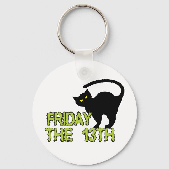 Friday The 13th - Bad Luck Day Superstition Keychain (Front)