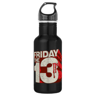 Friday the 13th   Bleeding Stacked 3D Logo 532 Ml Water Bottle