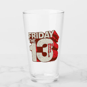 Friday the 13th   Bleeding Stacked 3D Logo Glass
