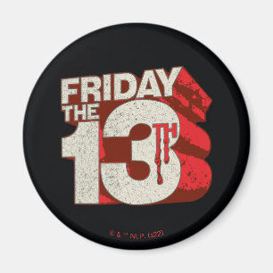 Friday the 13th Bleeding Stacked 3D Logo Magnet