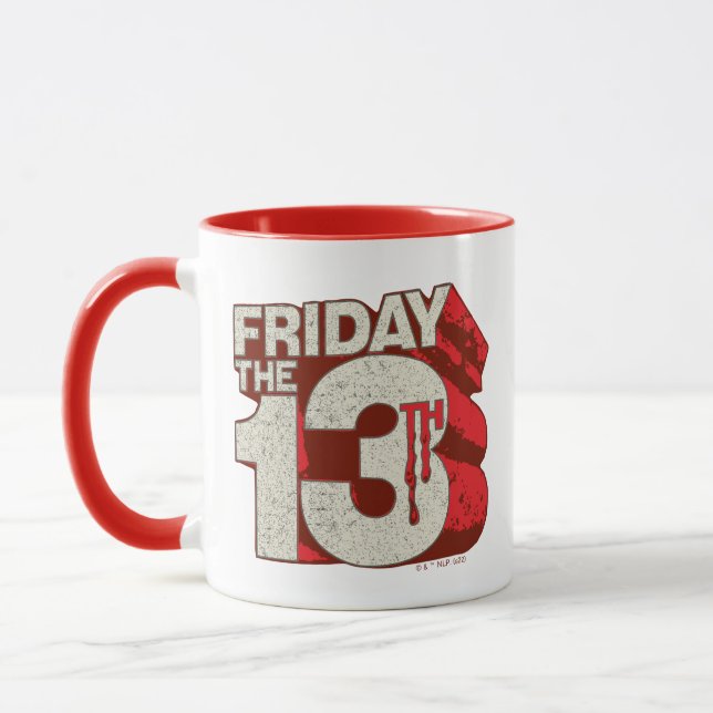 Friday the 13th | Bleeding Stacked 3D Logo Mug (Left)