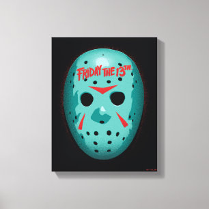 Friday the 13th   Blue Hockey Mask Graphic Canvas Print