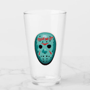 Friday the 13th   Blue Hockey Mask Graphic Glass