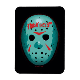Friday the 13th Blue Hockey Mask Graphic Magnet