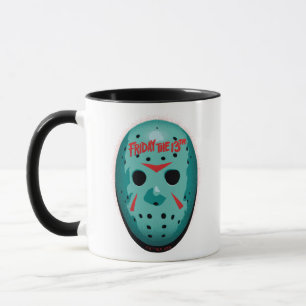 Friday the 13th   Blue Hockey Mask Graphic Mug