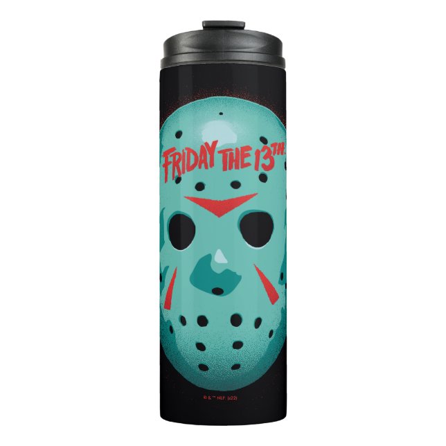 Friday the 13th | Blue Hockey Mask Graphic Thermal Tumbler (Front)