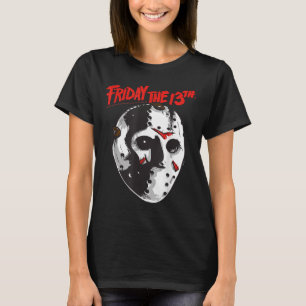 Friday The 13th Halloween Design Mask Art T-Shirt