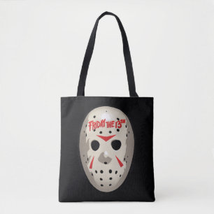 Friday the 13th   Hockey Mask Graphic Tote Bag