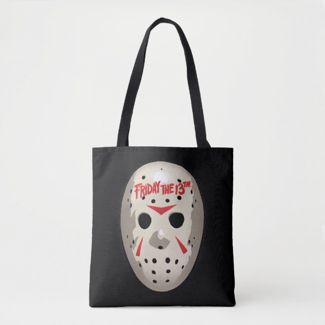 Friday the 13th | Hockey Mask Graphic Tote Bag (Front)