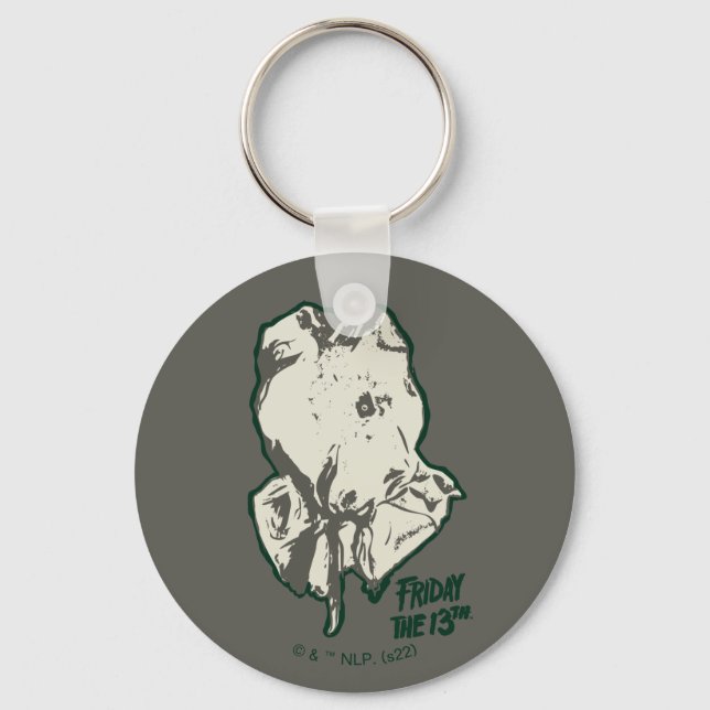 Friday the 13th | Jason Voorhees Burlap Sack Keychain (Front)