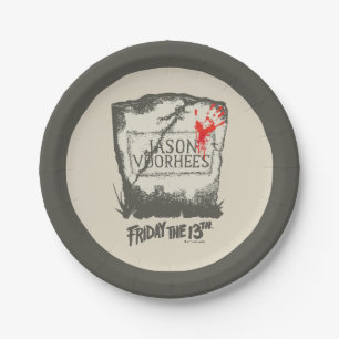 Friday the 13th   Jason Voorhees Headstone Paper Plate