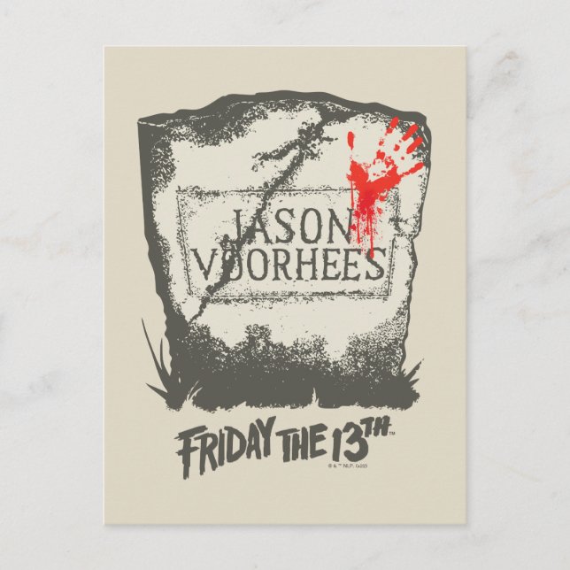Friday the 13th | Jason Voorhees Headstone Postcard (Front)