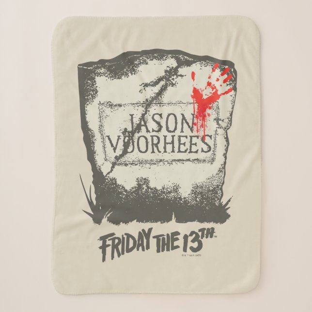 Friday the 13th | Jason Voorhees Headstone Sherpa Blanket (Front)