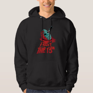 Friday the 13th   Knife Through Blue Hockey Mask Hoodie
