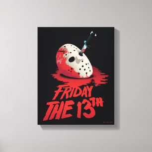 Friday the 13th   Knife Through Hockey Mask Canvas Print