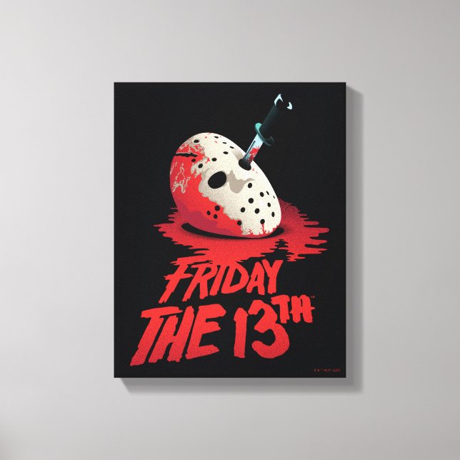 Friday the 13th | Knife Through Hockey Mask Canvas Print (Front)