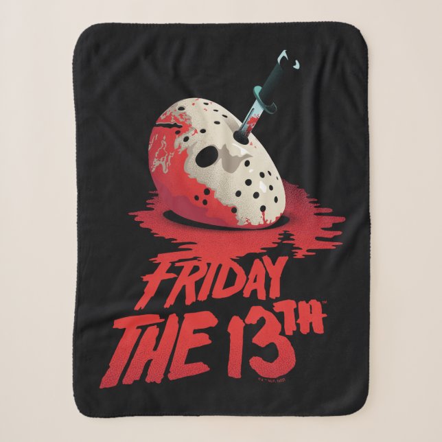 Friday the 13th | Knife Through Hockey Mask Sherpa Blanket (Front)