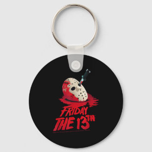 Friday The 13th Mask Blood Halloween Design  Keychain